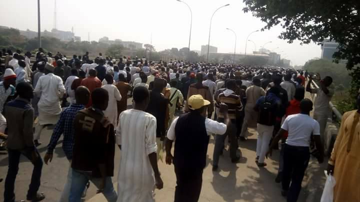 free zakzaky protest in abuja on 10th jan, killed by police